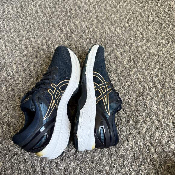 ASICS Gel-Kayano 27 Womens Running Training Sneakers Shoe Size 7.5 Blue Gold - Picture 7 of 9